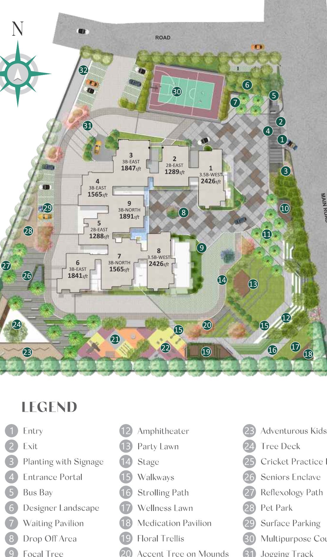Master plan of Ankuraa Pristine Park